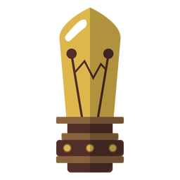 Glühlampe Wolfram Spirale flach PNG-Design