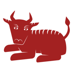 Toro bisonte astrología china silueta Diseño PNG
