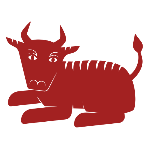 Silhueta de astrologia chinesa de bisão-touro Desenho PNG