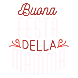 Adesivo de texto italiano Buona festa della mamma