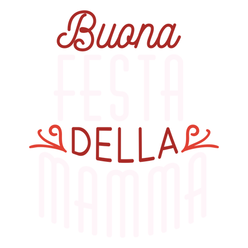 Italienischer Textaufkleber Buona Festa della Mamma PNG-Design