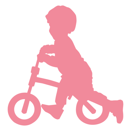 Kinderkind Fahrrad Fahrrad Fahrrad Silhouette PNG-Design