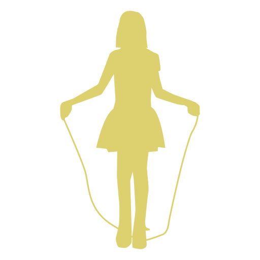 Child kid girl skipping rope skip rope jump rope silhouette PNG Design