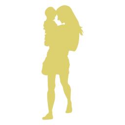 Child mother kid silhouette PNG Design