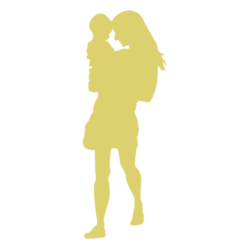 Child mother kid silhouette PNG Design