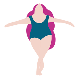 Bailarina de ballet gordita Diseño PNG