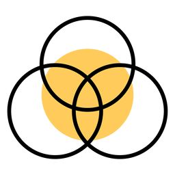 Circle three interlacing stroke PNG Design
