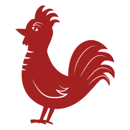 Cock rooster chinese astrology silhouette PNG Design