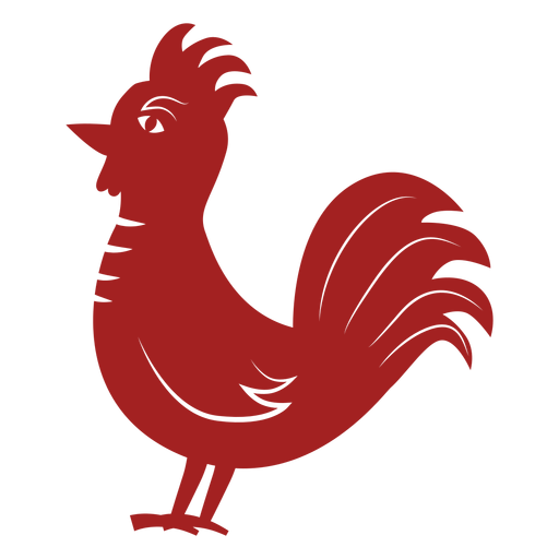Cock rooster chinese astrology silhouette PNG Design