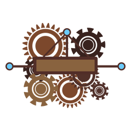 Mecanismo de rueda dentada rueda dentada piñón plano Diseño PNG