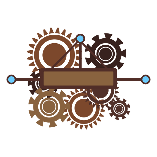 Cogwheel mechanism gear wheel gear pinion flat PNG Design