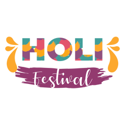 Holi festival lettering - Transparent PNG & SVG vector file