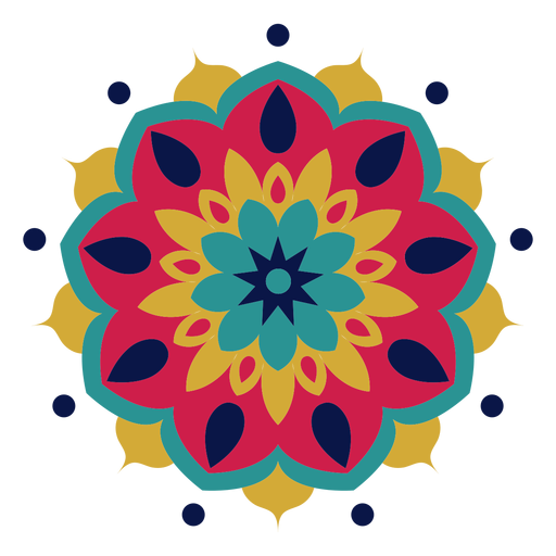 Mandala colorido festival holi