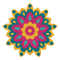 Bunte holi Mandala PNG-Design