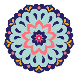 Mandala de holi indiano colorido Desenho PNG