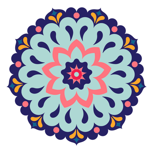 Bunte indische holi Mandala PNG-Design