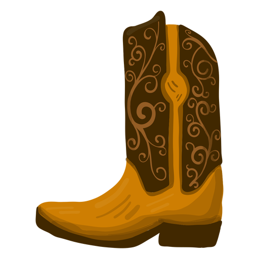 Cowboy boot illustration PNG Design