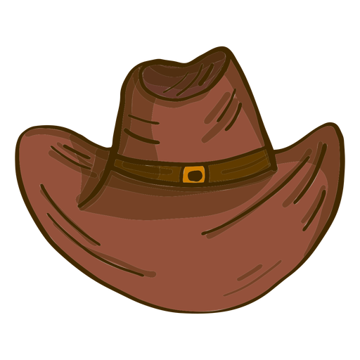 Cowboy hat front view cartoon