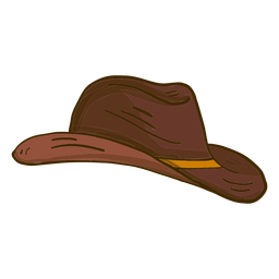 Diseño PNG Y SVG De Dibujos Animados De Vista Lateral De Sombrero De  Vaquero Para Camisetas