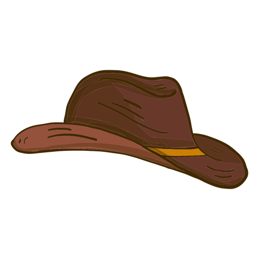 Cowboy hat side view cartoon