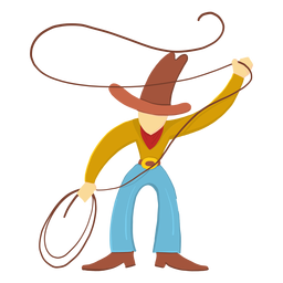 Cowboy with lasso PNG Design Transparent PNG