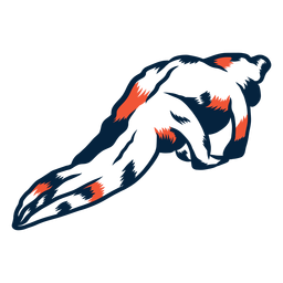 Crocodilo retrovisor duotônico Desenho PNG