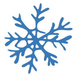 Crystal pattern snowflake sticker PNG Design