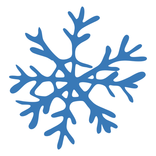 Crystal pattern snowflake sticker PNG Design