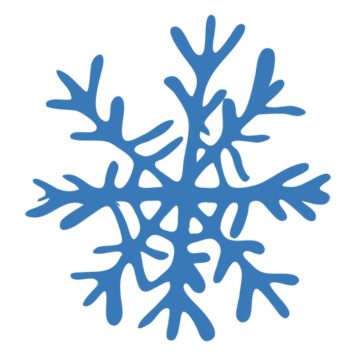 Crystal snowflake pattern sticker PNG Design