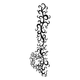 Remolino de símbolo musical plano demi Diseño PNG