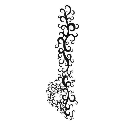 Demi flat musical symbol swirl PNG Design