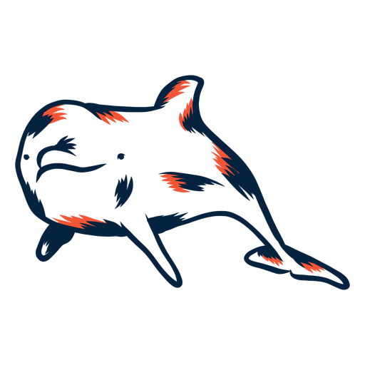Dolphin duotone PNG Design
