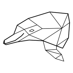 Cabeça de golfinho poligonal Desenho PNG