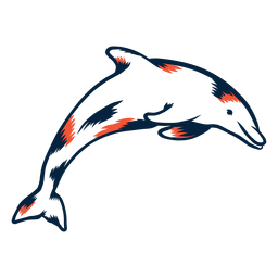 Duotono saltando delfines Diseño PNG