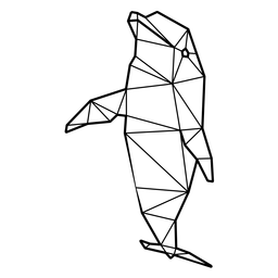 Dolphin polygonal PNG Design