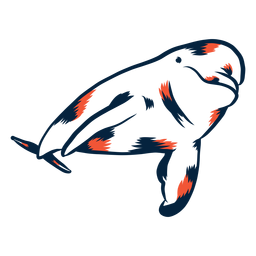 Dolphin natação duotônico Desenho PNG