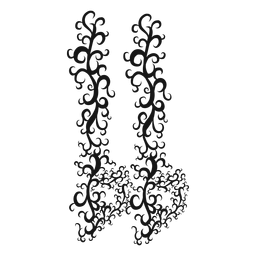Double flat musical symbol swirl PNG Design