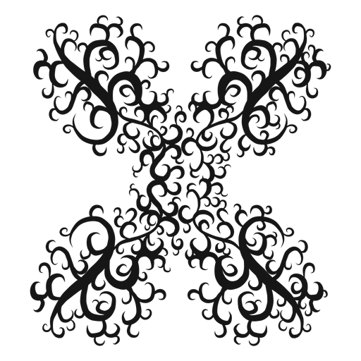 Double sharp musical symbol swirl PNG Design