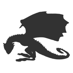 Silhueta de cauda de animal de dragão Desenho PNG