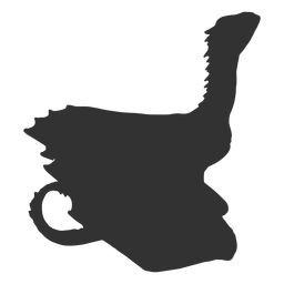 Silueta de cola de ala de cuello de dragón Diseño PNG