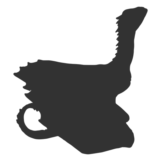 Drachenhalsflügelschwanzschwanz-Silhouette PNG-Design