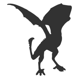 Silhueta de cauda de asa de dragão Desenho PNG