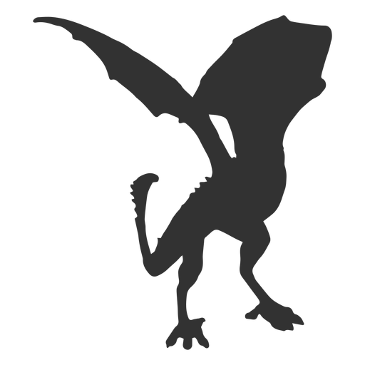 Dragon scale wing tail silhouette PNG Design