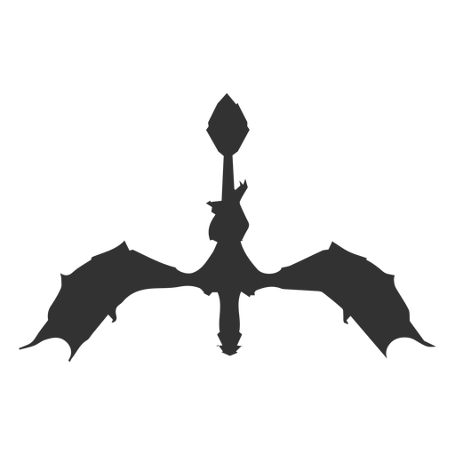 Drachenschwanzhals-Silhouette PNG-Design