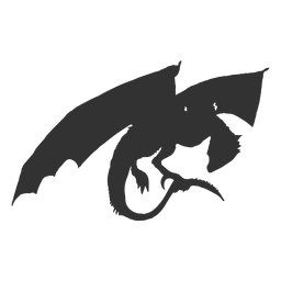 Silueta de escala de cola de ala de dragón Diseño PNG