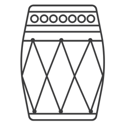 Drum circle pattern stroke PNG Design