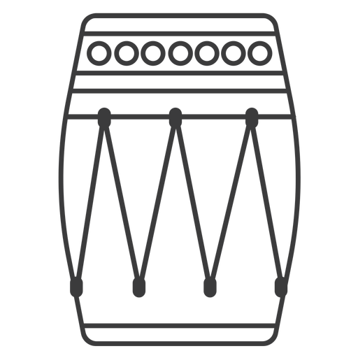 Drum pattern circle stroke PNG Design