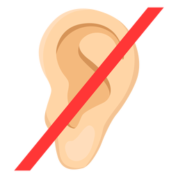 Diseño PNG Y SVG De Ilustración De Signo De Lóbulo De Oreja De Sordera De  Oído Para Camisetas