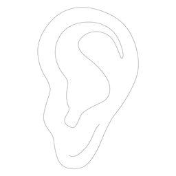 Ohrläppchenlinie PNG-Design