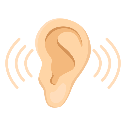 Ilustración de sonido del lóbulo de la oreja Diseño PNG